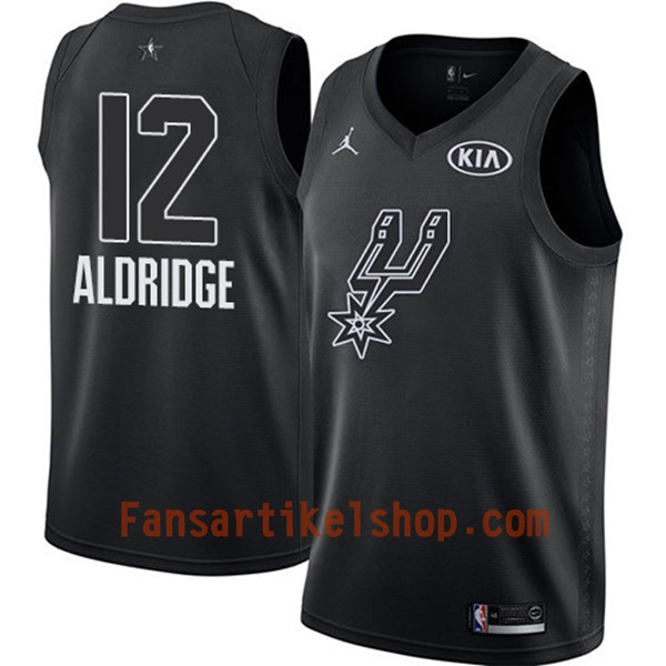 NBA San Antonio Spurs Trikot LaMarcus Aldridge 12 2018 All-Star Jordan Brand Schwarz Swingman - Herren NBA San Antonio Spurs Trikot LaMarcus Aldridge 12 2018 All-Star Jordan Brand Schwarz Swingman - Herren